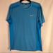 Nike Shirts | Nike Shirt Men's Medium Dri Fit Running Blue Polyester Mesh Training Athletic | Color: Blue | Size: M