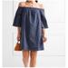 Madewell Dresses | Madewell Off Shoulder Bell Sleeve Dress | Color: Blue | Size: 12