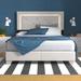 Zipcode Design™ Beckville Panel Bed w/ Headboard Lighting Upholstered/Polyester in Gray | 47.2 H x 55.9 W x 80.2 D in | Wayfair