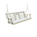 Foundry Select SainCroix Amish Rollback Console Treated Porch Swing Wood/Solid Wood in White | 21 H x 63 W x 27 D in | Wayfair