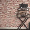 Williston Forge Joetta Stuccoed 16.5' L x 20.5" W Brick Peel & Stick Wallpaper Roll Vinyl in Red | 20.5 W in | Wayfair WLFR5259 43865166