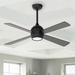 52" Fanimation Kwad Black Finish LED Ceiling Fan with Remote