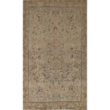 Vintage Distressed Floral Tabriz Persian Wool Area Rug Hand-knotted - 5'10" x 9'0"