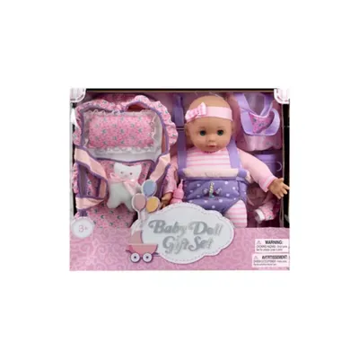 Kid Concepts Baby Doll Gift Set With Carrier, No Size