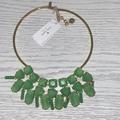 Kate Spade Jewelry | Kate Spade Vegas Jewels Emerald Green Choker Bib Statement Necklace | Color: Gold/Green | Size: Os