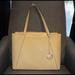 Michael Kors Bags | Michael Kors Maddie Leather Tote | Color: Cream/Tan | Size: Os