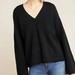 Anthropologie Sweaters | Anthropologie | Joy Fringed V Neck Sweater Medium | Color: Black | Size: M