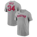"T-shirt Nike David Ortiz pour homme, gris chiné, nom et numéro des Red Sox de Boston"