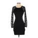 BCX dress Cocktail Dress - Mini: Black Print Dresses - Women's Size 1