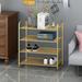 Everly Quinn 12 Pair Shoe Rack Metal in Yellow | 31.49 H x 27.55 W x 11.81 D in | Wayfair C5C8A656BF254AF5A5970C94B64DA2F9