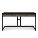 Trent Austin Design® Gorlest Solid Acacia Wood Modern Industrial Desk Wood/Metal in Gray/Black | 31 H x 60 W x 24 D in | Wayfair