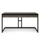 Trent Austin Design® Gorlest Solid Acacia Wood Modern Industrial Desk Wood/Metal in Gray/Black | 31 H x 60 W x 24 D in | Wayfair