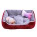 Tucker Murphy Pet™ Dog Bed Pet Kennel Dog Kennel 917DB8E440984DC0A32AA0AEBE1EF37F Cotton in Red/Gray | 6 H x 35.5 W x 27.5 D in | Wayfair