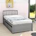 Red Barrel Studio® Twin Storage Platform Bed w/ Drawers Wood in Gray | 37 H x 42 W x 79 D in | Wayfair 574CF937E4DE477284D54204BAA0470F