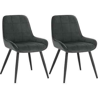 WOLTU Esszimmerstühle 2er Set, Polsterstuhl Samt, Küchenstuhl gepolstert, Akzentstuhl für Image