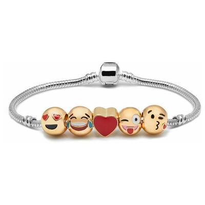Shop-story - Armband Emoji plaqué oder | Armband 5 Emojis