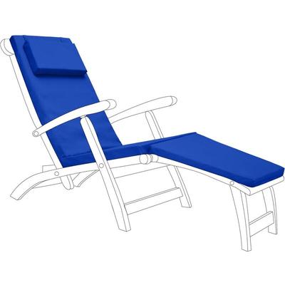 Dampfer Outdoor-Sonnenliege-Ersatzkissen mit Kopfstütze, wasserabweisendes Liegestuhl-Liegekissen Image