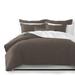 Classic Waffle Mocca Duvet Cover and Pillow Sham(s) Set