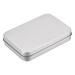 Metal Tin Box, 2pcs 3.98" x 2.76" x 0.79" Containers with Lids - Silver Tone