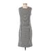 Joe Fresh Casual Dress - Midi: Black Stripes Dresses - Women's Size Small