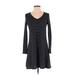 Mango Casual Dress - A-Line: Black Print Dresses - Women's Size 2X-Small