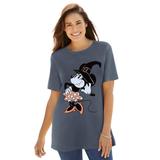 Plus Size Women's Disney Short Sleeve Crew Tee Heather Charcoal Minnie Witch by Disney in Heather Charcoal Minnie Witch (Size S)