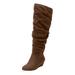 Wide Width Women's The Tamara Regular Calf Boot by Comfortview in Brown (Size 10 1/2 W)