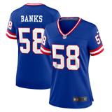 Women's Nike Carl Banks Royal New York Giants Classic Retired Player Game Jersey
