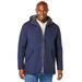 Men's Big & Tall Sherpa-Lined Parka by KingSize in Navy (Size 2XL)