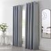 Wide Width Habitat Margaret Indoor Single Grommet Curtain Panel by Commonwealth Home Fashions in Grey (Size 52" W 84" L)