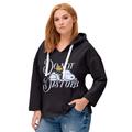 Plus Size Women's Peanuts Women's Hooded Sweatshirt Black Snoopy by Peanuts in Black Snoopy (Size 22/24)