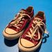 Converse Shoes | Converse All Star Chuck Taylor Red Canvas Low Top Sneakers Size 4 Mens 6 Womens | Color: Red | Size: Mens 4 Womens 6
