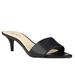Nine West Shoes | Nine West Lynton Womens Black Leather Slip On Slide Kitten Heel Sandals Size 8.5 | Color: Black | Size: 8.5