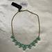 J. Crew Jewelry | J. Crew Necklace, Gold With Sea Foam Green, Never Worn, Tags On. | Color: Gold/Green | Size: Os