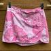 Lilly Pulitzer Bottoms | Lilly Pulitzer White Label Girl's Kendall Pink Floral Skort With Gingham Trim | Color: Pink/White | Size: 8g