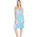Lilly Pulitzer Dresses | Nwt Lilly Pulitzer Misha Wrap Dress In Pelican Pink Beat The Heat Engineered | Color: Blue/Pink | Size: Xxs