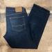 American Eagle Outfitters Jeans | American Eagle Outfitters Navy Blue Denim Washed Straight Leg Flare Jeans | Color: Blue | Size: 34x32