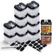 Cheer Collection 12 Piece Kitchen Canister Set Plastic in Black | 4 H x 4 W x 4 D in | Wayfair CC-12PCFSTC-05L-BLK