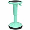 Costway Adjustable Active Learning Stool Sitting Home Office Wobble Chair with Cushion Seat -Green