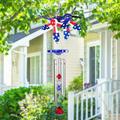 Exhart WindyWing Patriotic Whirligig Hummingbird Wind Chime, 7 by 18 Inches Resin/Plastic/Metal | 18 H x 7 W x 3.5 D in | Wayfair 40141-RS