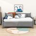 Harriet Bee Twin Size Daybed w/ 2 Drawers Wood in Gray | 36 H x 41 W x 80 D in | Wayfair 2BCB1D7A2912428FB718928DC73361DC