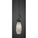 Winston Porter Capri 1-Light Mini Pendant w/ Hang Straight Swivel Glass in White/Brown | 21 H x 7.5 W x 7.5 D in | Wayfair