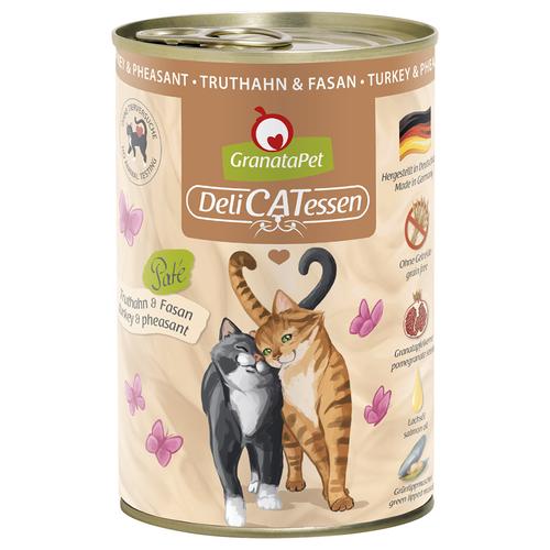 6 x 400 g Truthahn & Fasan GranataPet DeliCatessen Katzenfutter nass