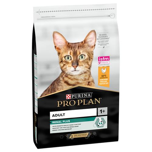 10kg Adult Renal Plus Huhn PURINA PRO PLAN Katzenfutter Trocken - 1kg gratis!