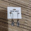 Nine West Jewelry | Nine West Earrings Black And Cubic Zirconia | Color: Black/Silver | Size: Os