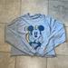 Disney Tops | Mickey Mouse Long Sleeve Crop Top | Color: Gray | Size: S