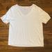 J. Crew Tops | J. Crew Short Sleeve White V-Neck Sweater Shirt Size Large | Color: White | Size: L