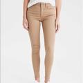 American Eagle Outfitters Jeans | American Eagle Khaki Jegging Long | Color: Cream/Tan | Size: 12