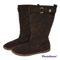 Coach Shoes | Coach Brown Maressa Suede Boots Size 7.5 Signature Logo Shaft & Outsole | Color: Brown | Size: 7.5