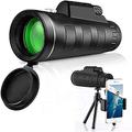 40X60 Hd Monocular Telescope For Adults Kids Bird Watching Monoculars With Smartphone Holder Waterproof Hd Bak4 Prism For/Camping little surprise